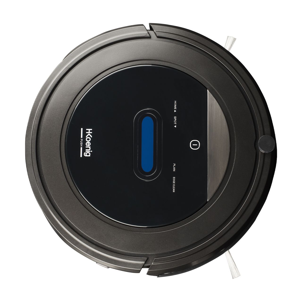 H.Koenig SWRC110 Roboterstaubsauger Nasswisch-Funktion WiFi Steuerung, plastic, Schwarz