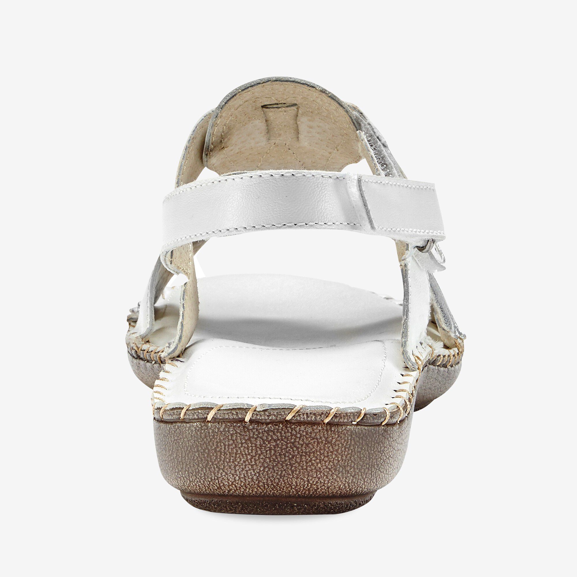 Sandales bicolores en cuir extra souple