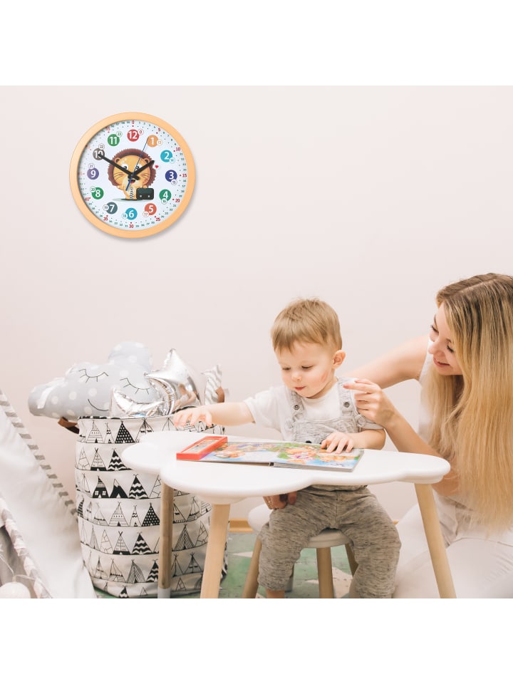 relaxdays Kinder-Wanduhr 