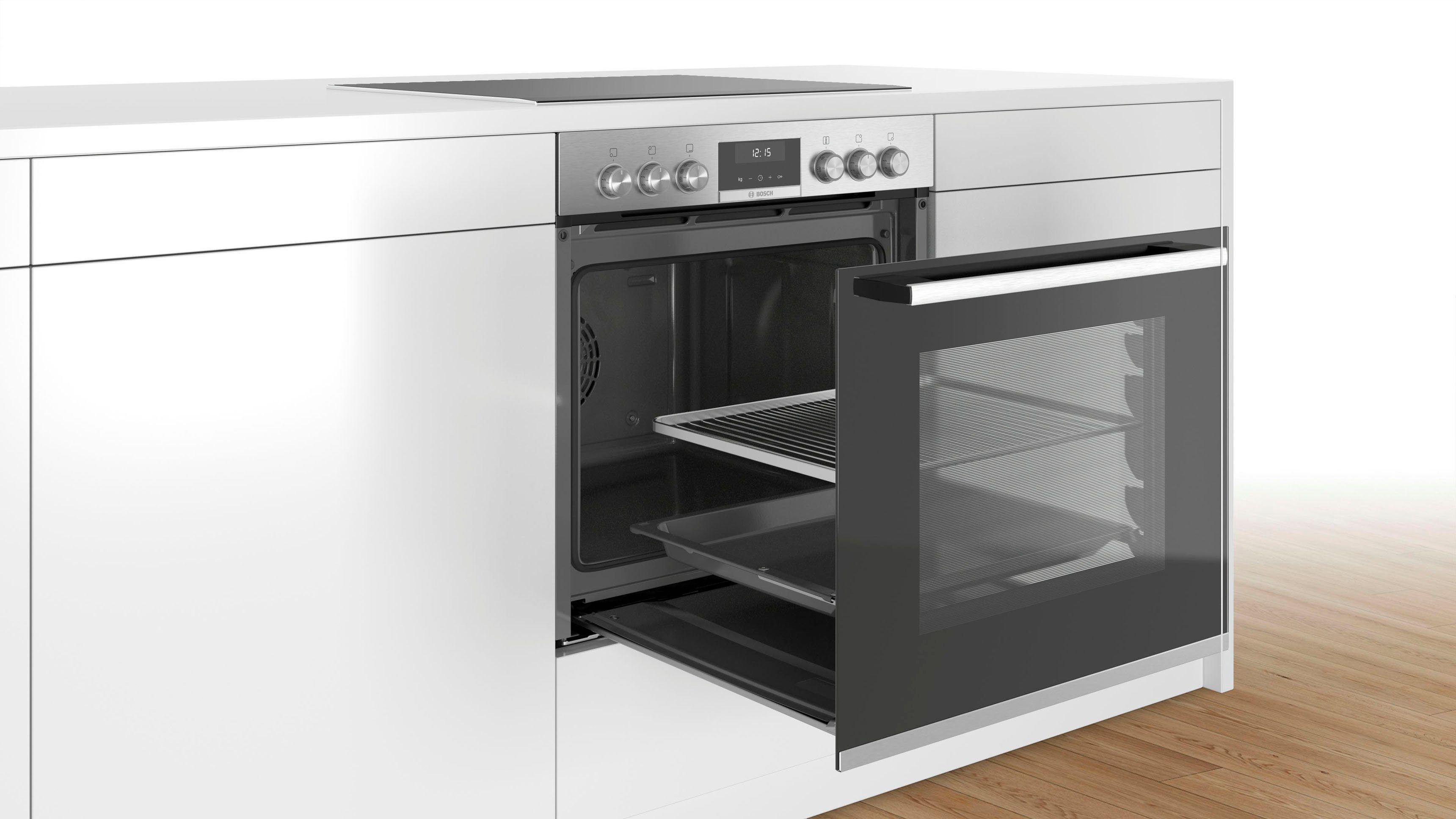 BOSCH Induktions Herd-Set HND611VS66, mit Backwagen