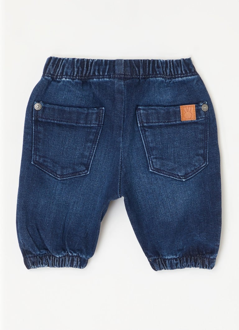 Pantaloni Benetton din chambray mulați pentru bebeluși