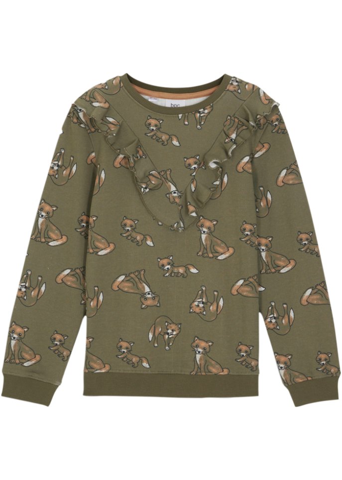 Mädchen Sweatshirt mit Volant