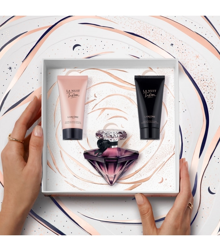 Lancôme-LA NUIT TRESOR-Coffret Eau de Parfum + Douche de parfum + Lait de parfum