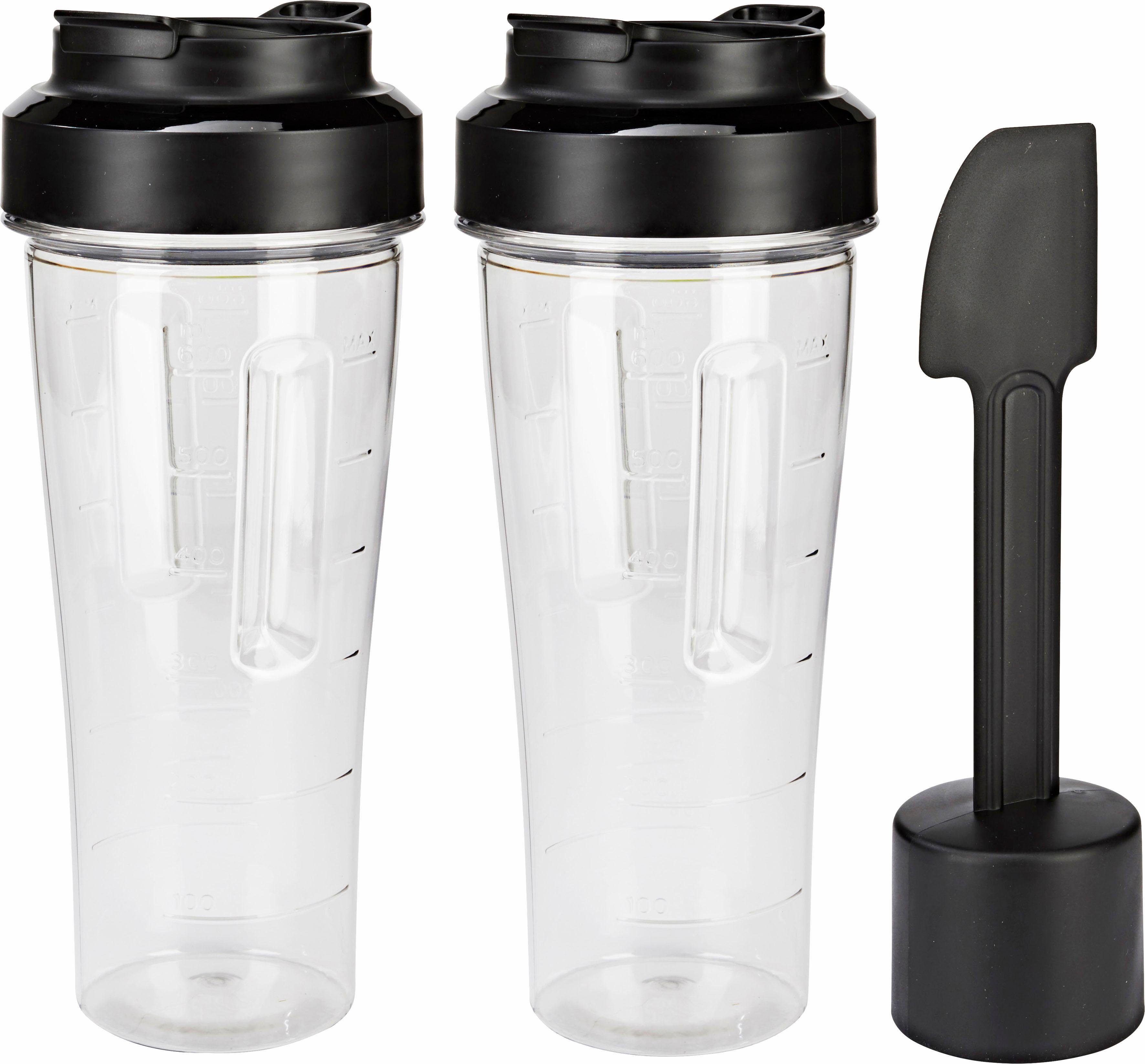 Philips Standmixer HR3655/00, 1400 W, ProBlend 6 3D Technologie, 2 Liter Glasbehälter, 2x Trinkflaschen