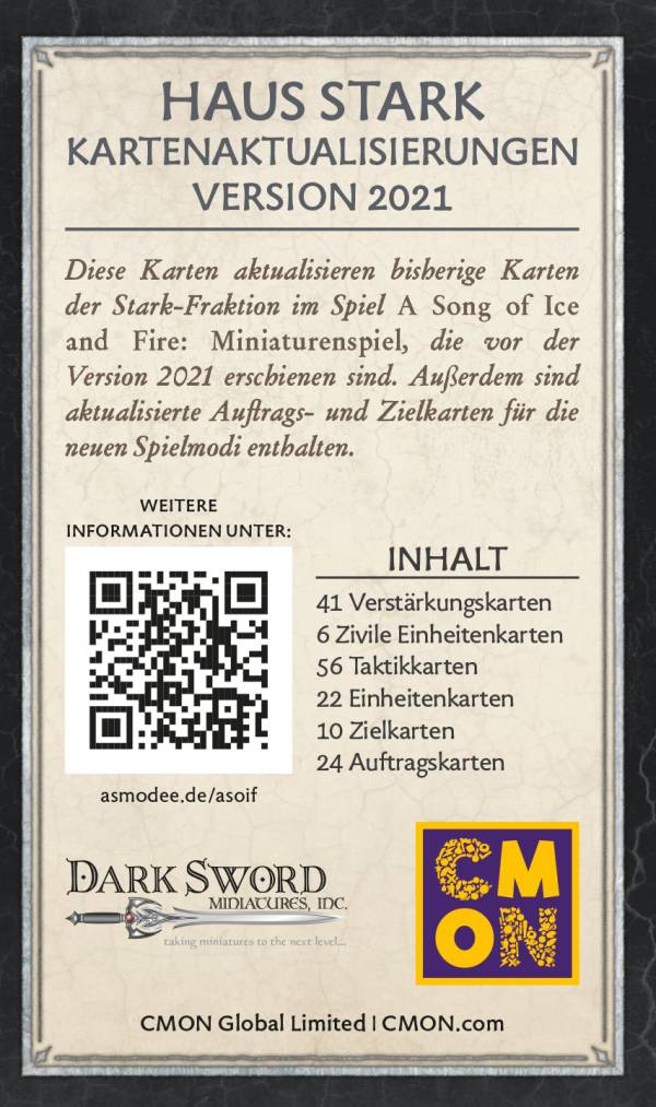 A Song of Ice & Fire - Haus Stark Kartenaktualisierungen (Erw.)
