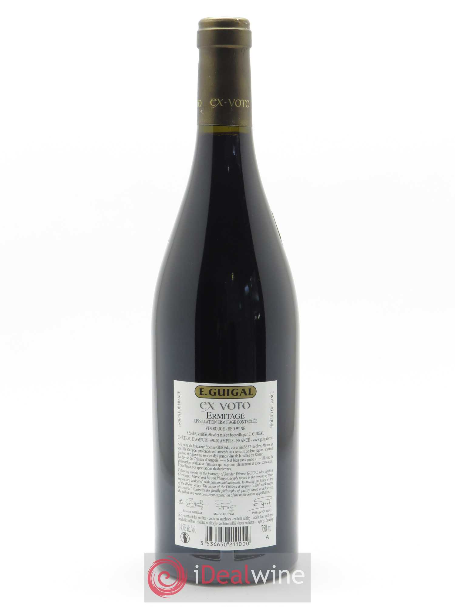 Ermitage Ex Voto Guigal  2017 - Lot de 1 Bouteille