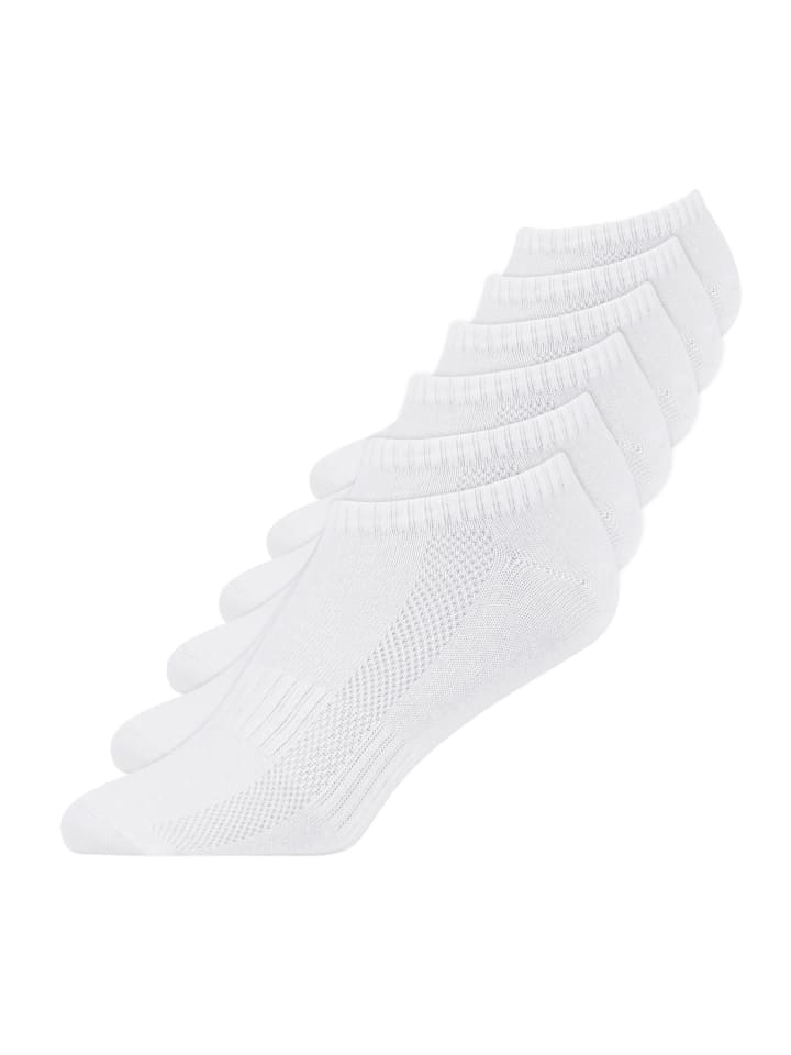 SNOCKS Sneaker Socken aus Bio-Baumwolle 6 Paar in Weiß günstig kaufen