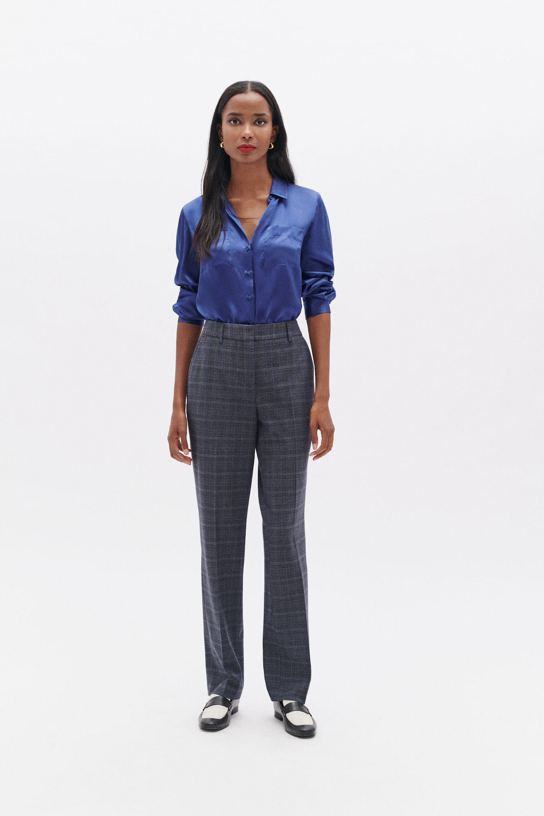 Pantalon pierre bleu femme