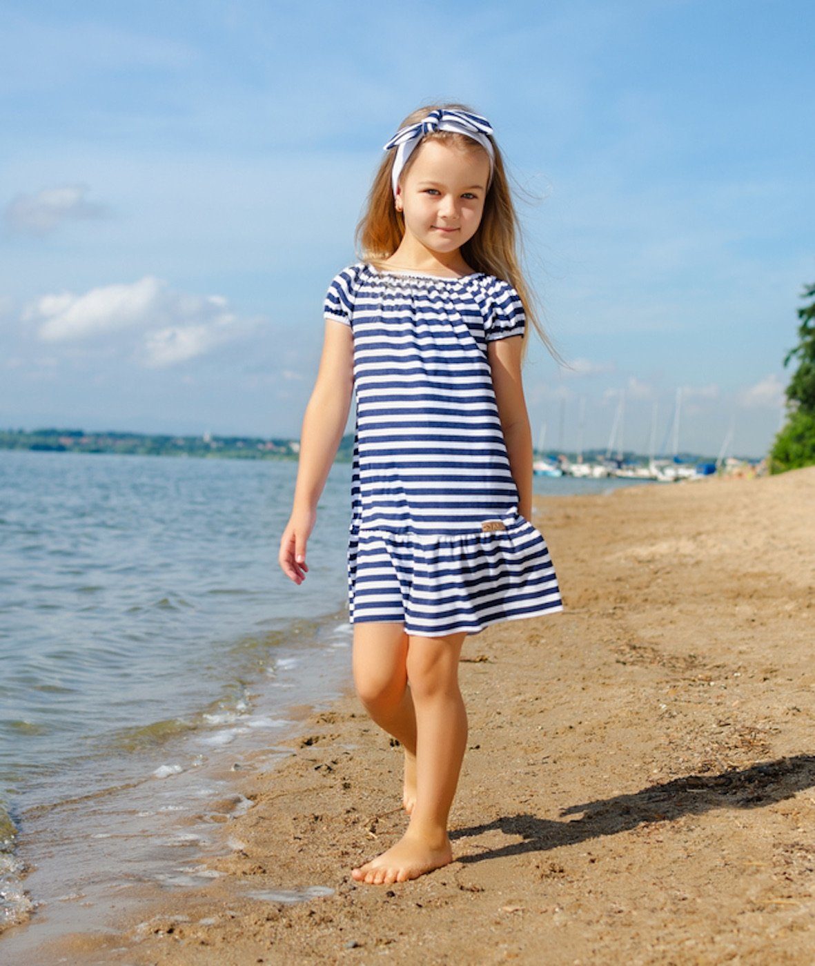 Bamar Nicol A-Linien-Kleid Bamar Set Kleid mit Stirnband