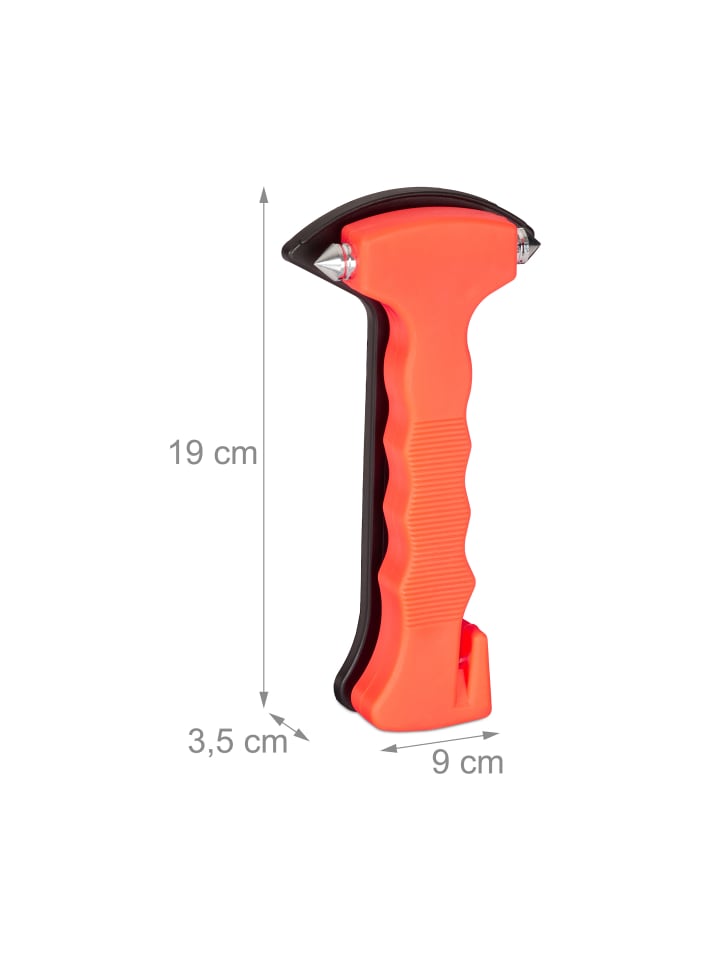 relaxdays 2x Notfallhammer in Orange günstig kaufen onesize