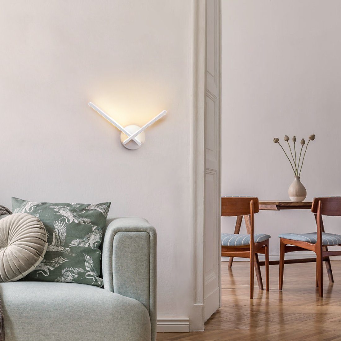 S'AFIELINA LED Wandleuchte LED Wandleuchten Modern 120° Winkel Innen Modern Wandlampe, 3 Lichtfarben 3000K/4000K/6000K Wandbeleuchtung