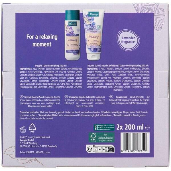 Kneipp Relaxáló Zuhany ajándékszett