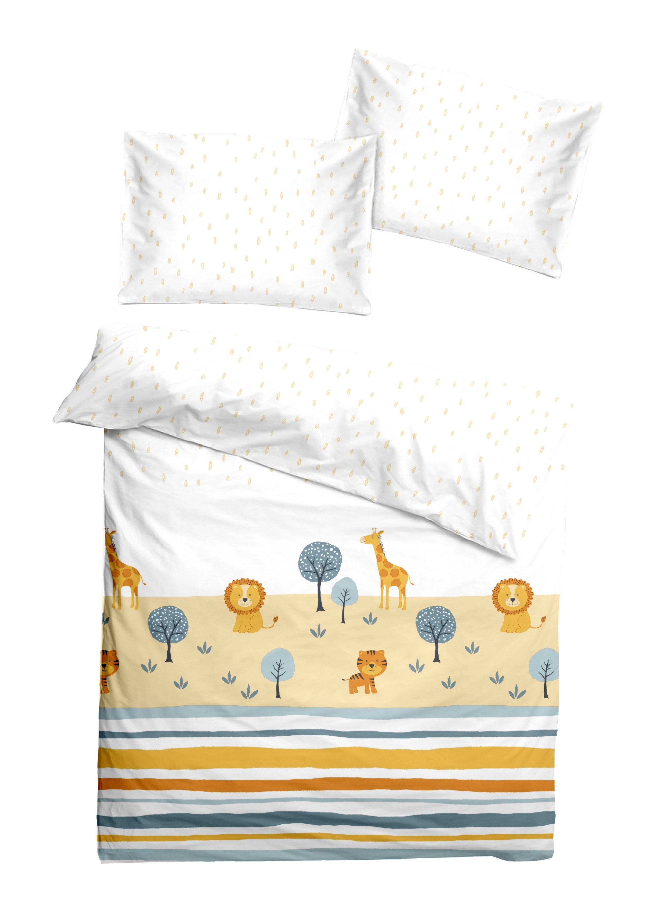 Babybettwäsche Baby Bettwäsche Safari 100x135 Bettwäsche mit Schönheitsfehlern, soma, Baumolle, 2 teilig, babybettwäsche 100x 135 baby bettwäsche set 100x135