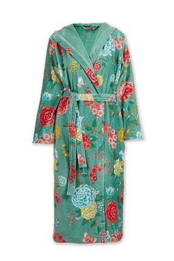 PiP Studio Bademantel Good Evening Bathrobe Green L Grün 100% Cotton, terry velour, 380, Bademantel Damen und Herren Morgenmantel Frottee