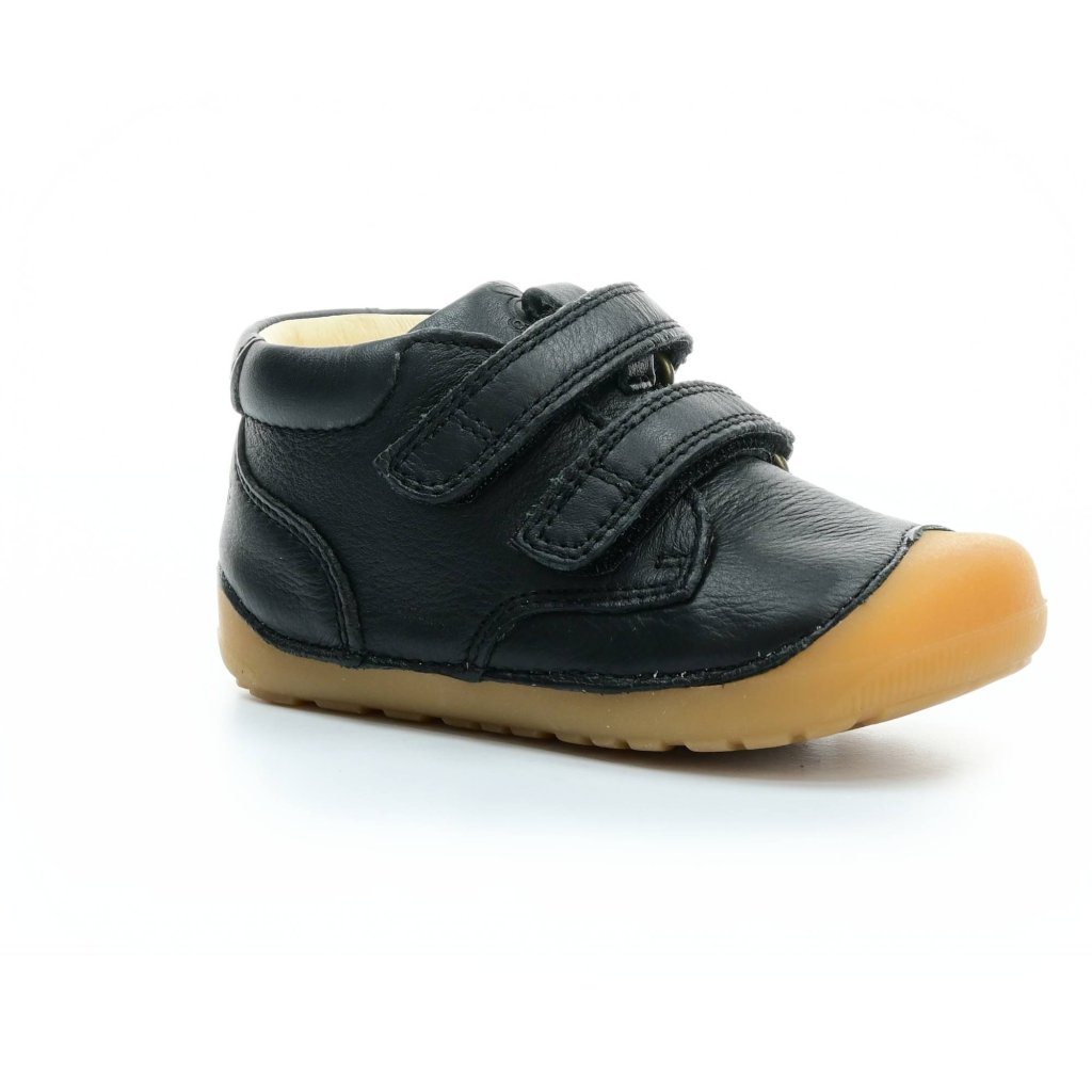 Bundgaard Petit Velcro Black / GUM schwarze Mid Cut Barfußschuhe