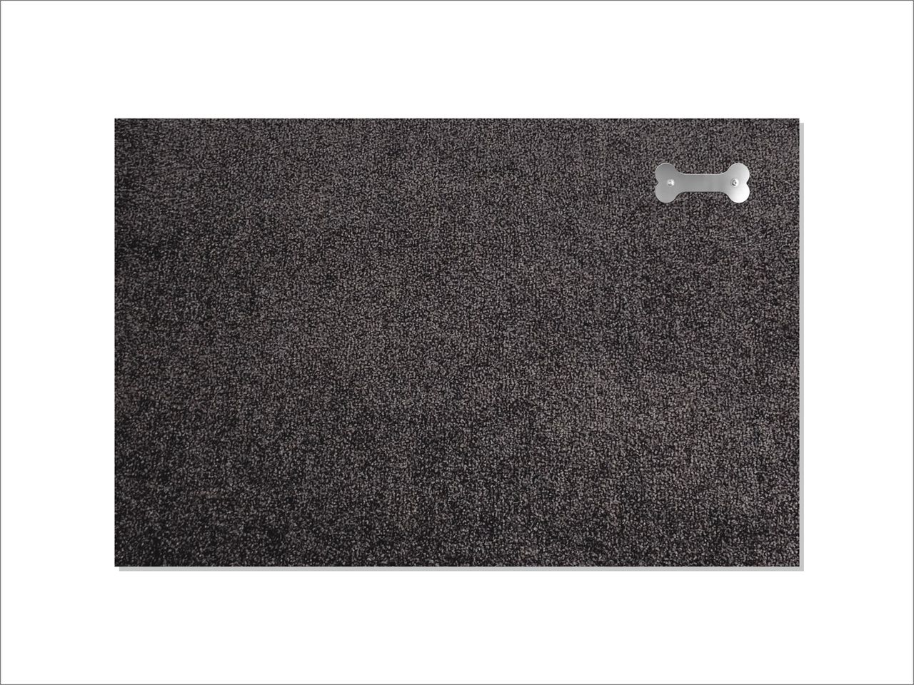 Keilbach Designprodukte Keilbach Fußmatte mit Edelstahlelement, 87 x 57 cm, darkgrey