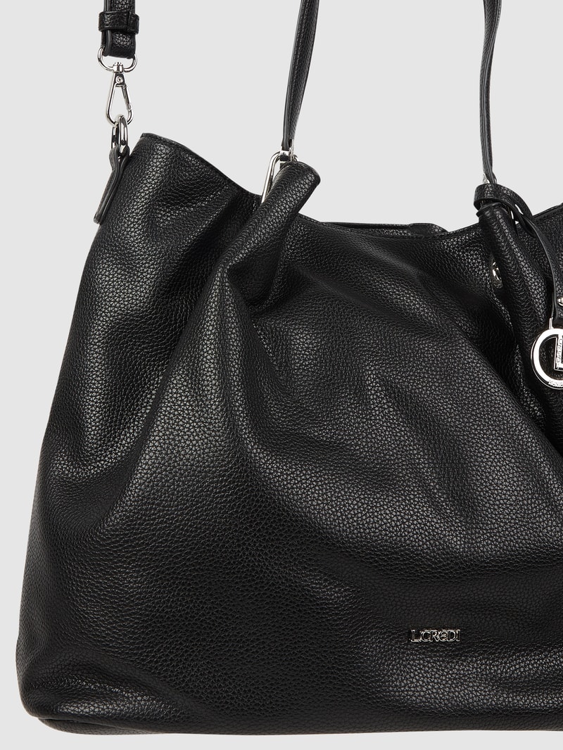 Shopper in Leder-Optik Modell 'Ebony' in schwarz