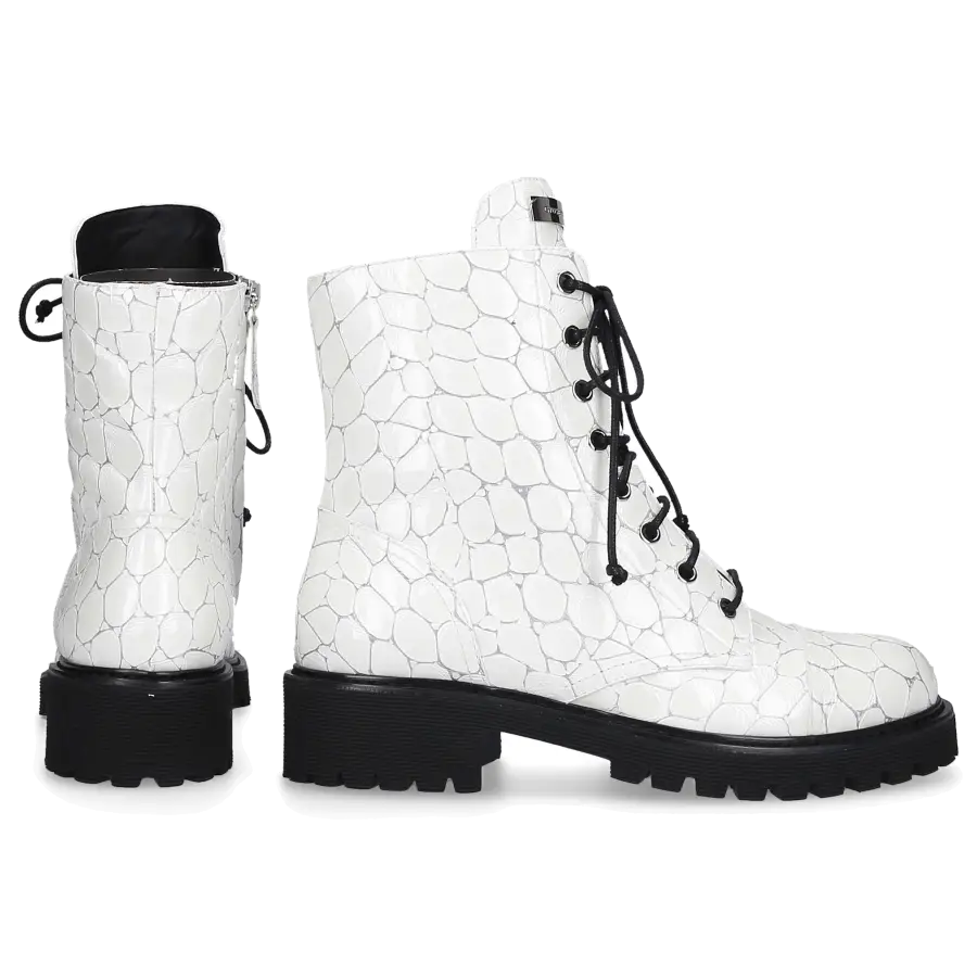 Giuseppe Zanotti - Stiefeletten COMBAT Kalbsleder - weiß