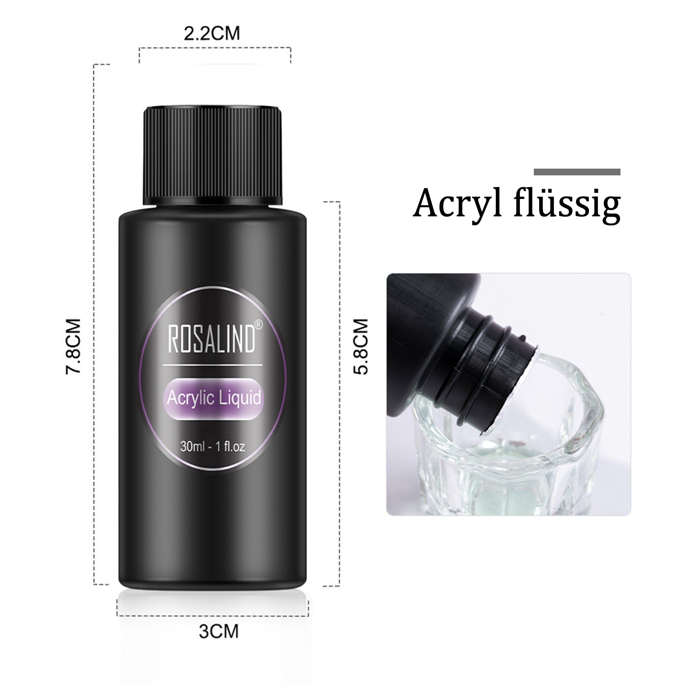 Scheiffy Nageldesign Zubehör Nailart-Pulver-Set, Nagelverlängerung, Kristall 3D-Skulpturen, 6 pcs, Nagelkunst-Kristallpulver, Nageldesign-Werkzeuge