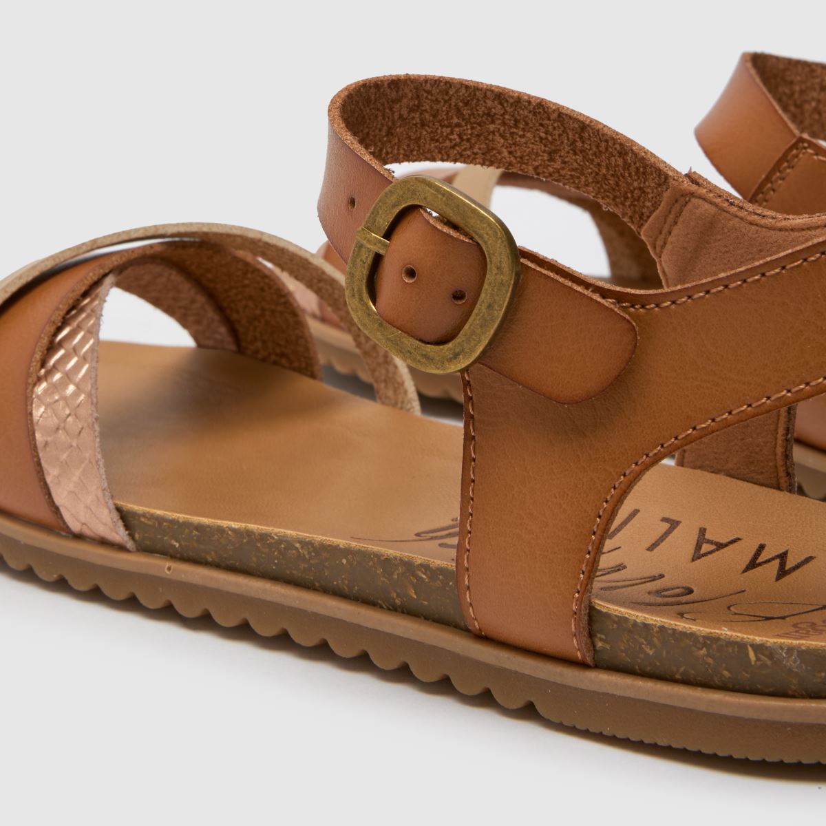 Blowfish Malibu – Bruna, flerfärgade sandaler med rem