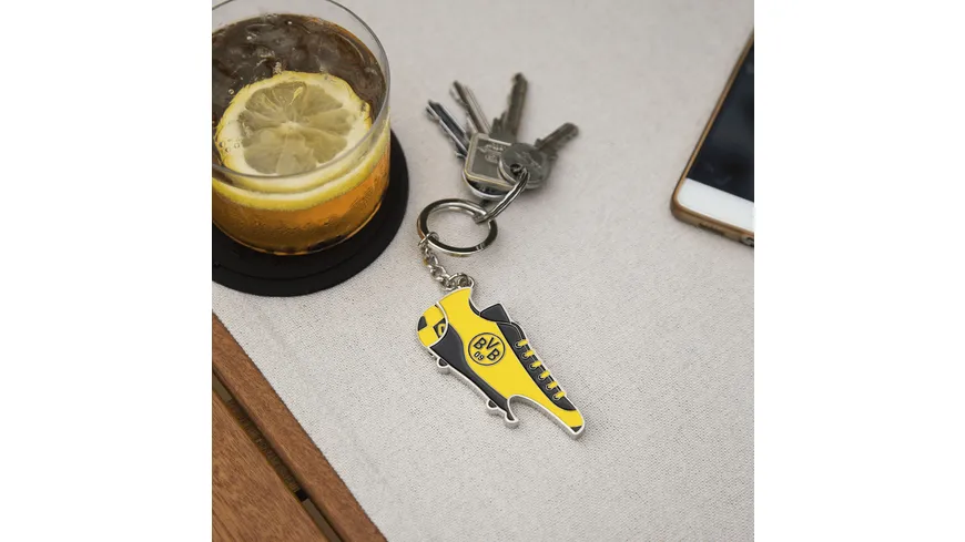 BVB Schlüsselanhänger mit Einkaufschip und Öffner