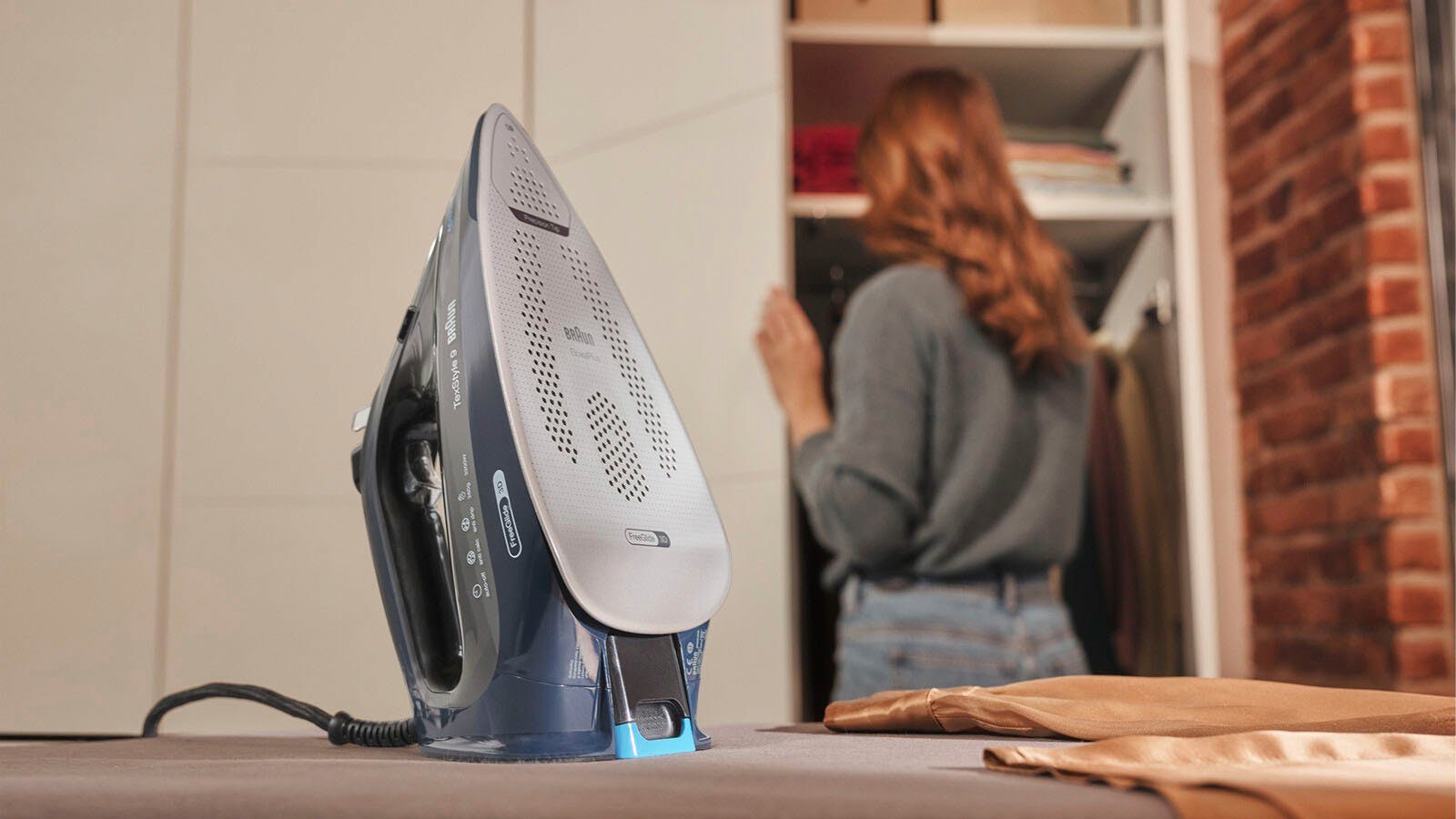 Braun Dampfbügeleisen Dampfbügeleisen TexStyle 9 SI 9682 DB, 3200 W