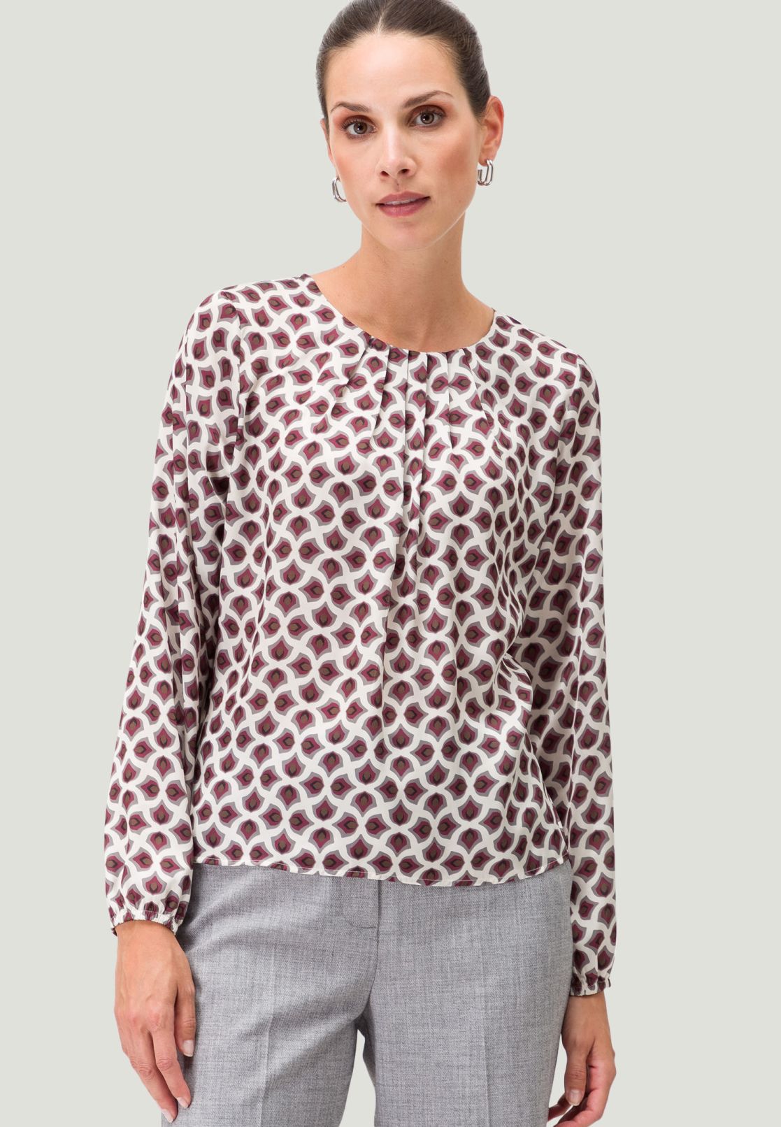 Langarmbluse mit Print