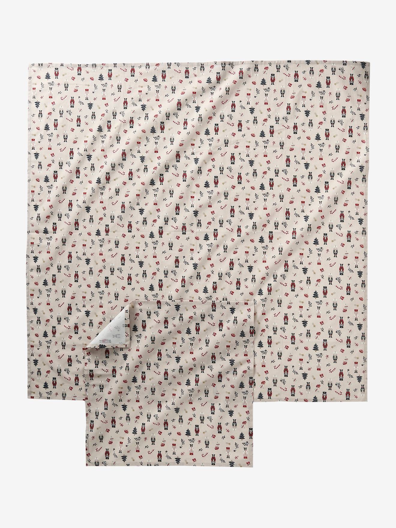 Vertbaudet 2er-Set Furoshiki-Geschenkverpackung NUSSKNACKER - beige