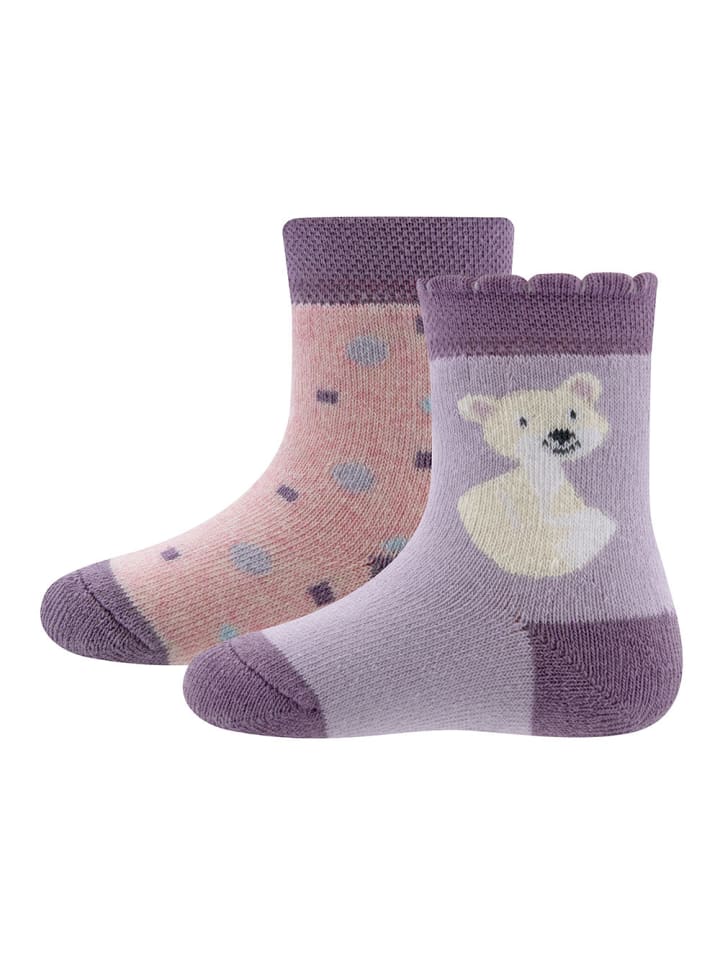 ewers 2er-Set Thermosocken 2er Pack Polarfuchs in hell flieder-rose mel. günstig kaufen