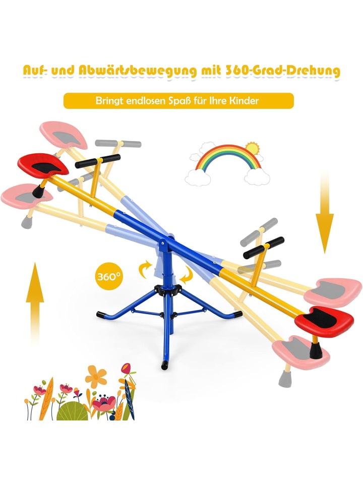 COSTWAY 2 Sitzer Schaukelwippe in Blau günstig kaufen onesize