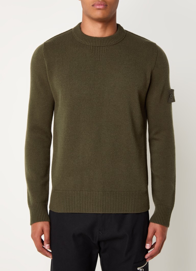 Stone Island 527FA Fine-knit pullover with logo