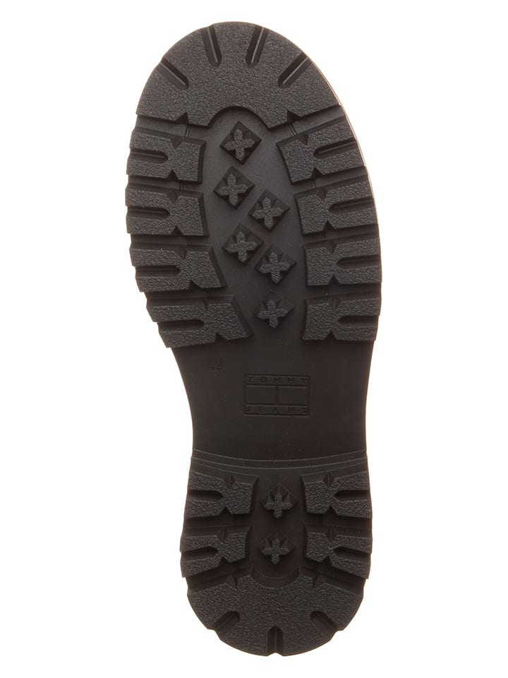 Tommy Hilfiger Shoes Leder-Boots in Khaki günstig kaufen