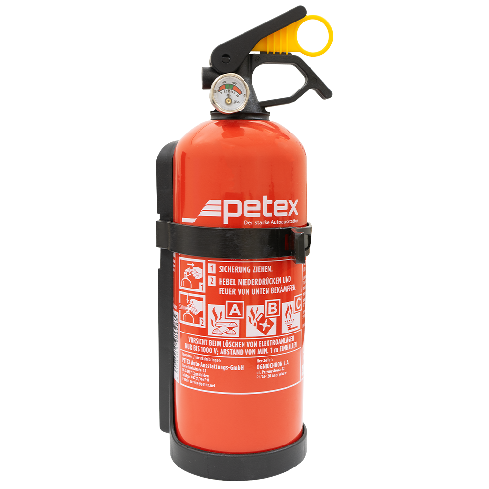 Petex Feuerlöscher Pulverfeuerlöscher 1kg
