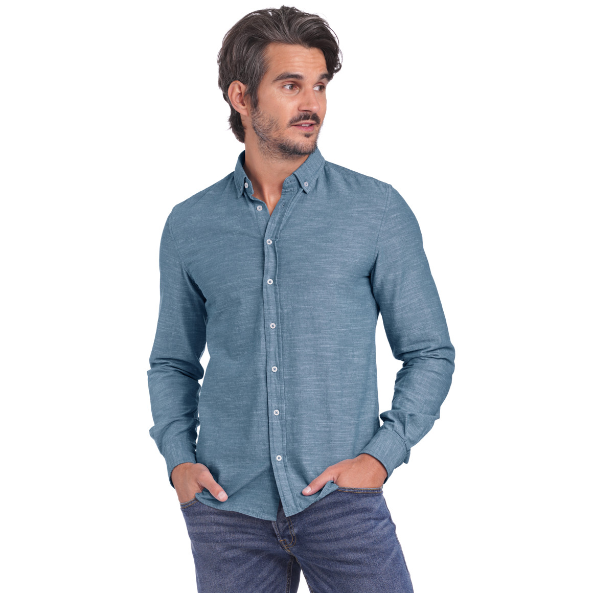 Herren Hemd mit Melange