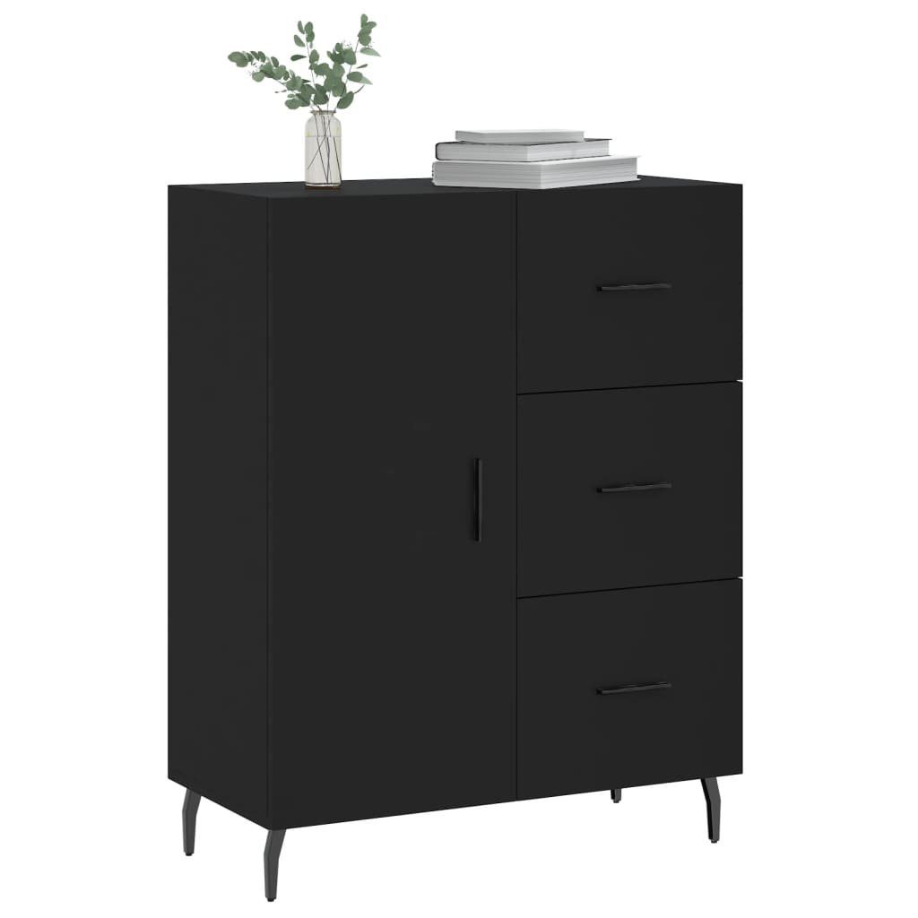 vidaXL Sideboard Sideboard Schwarz 69,5x34x90 cm Holzwerkstoff (1 St)