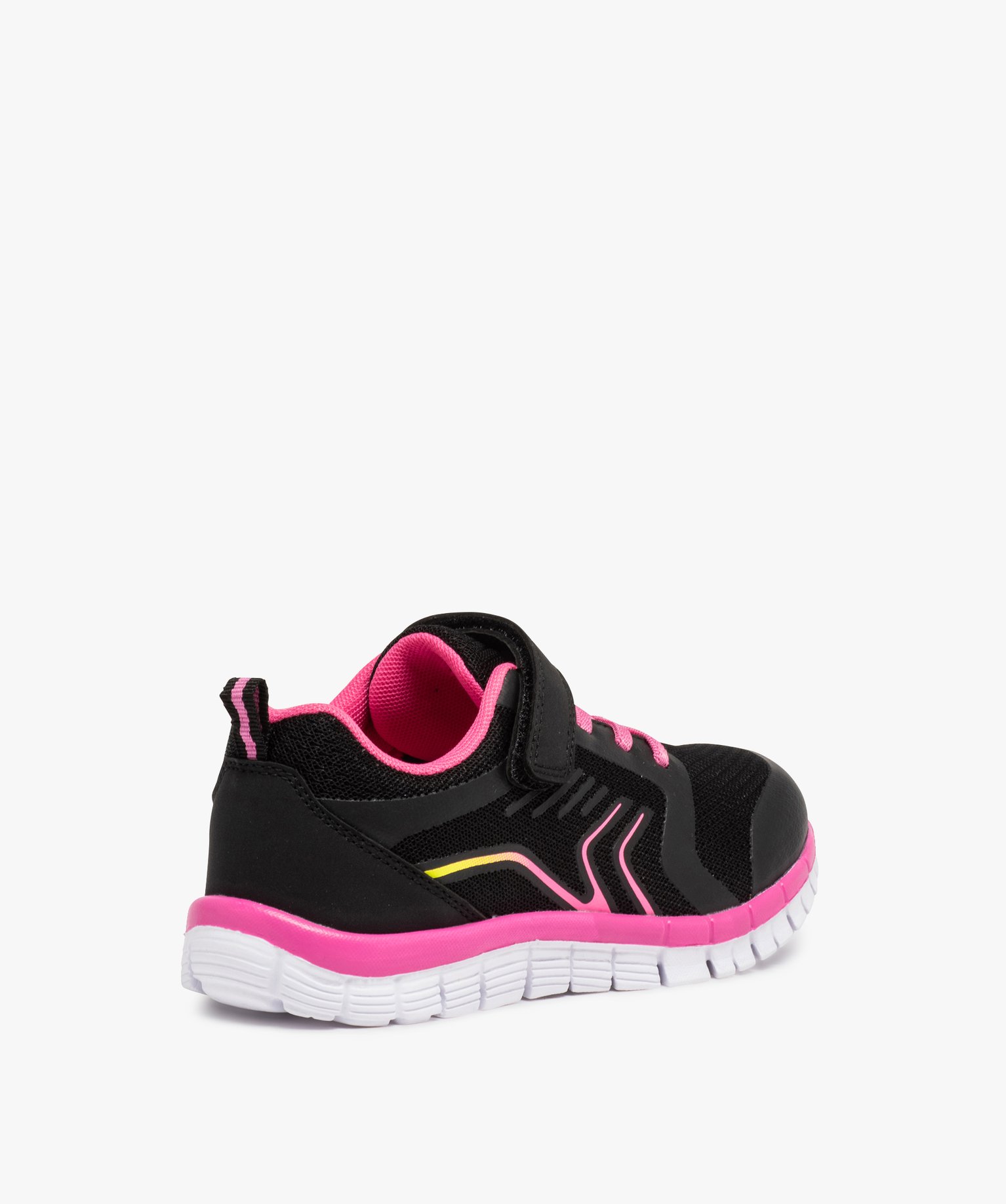 Baskets fille en mesh fermeture lacets élastiques et scratch noir | GEMO