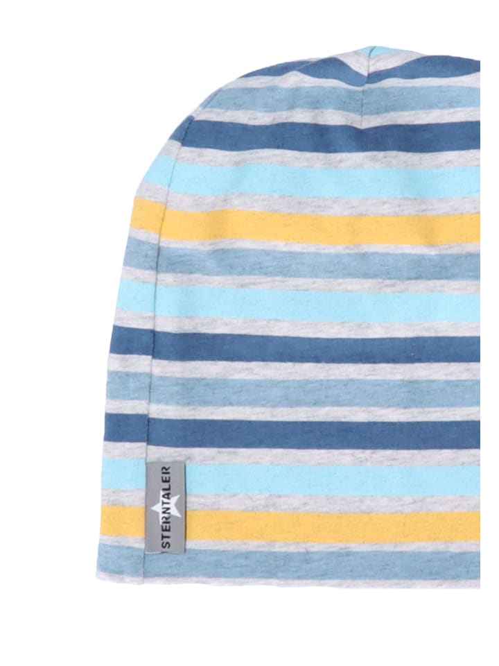 Sterntaler Beanie Streifen in mittelblau günstig kaufen