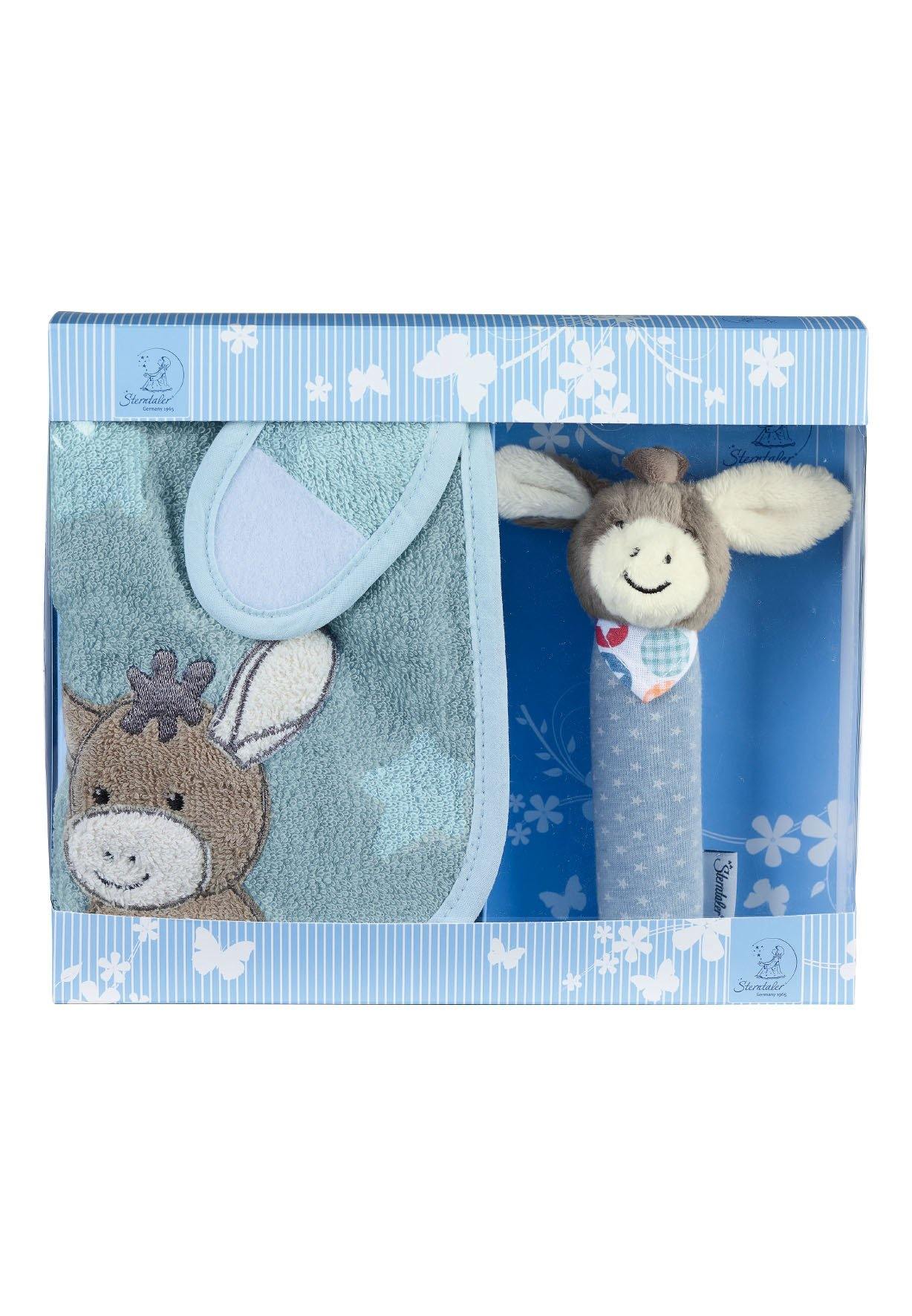Geschenk-Set Esel Emmi in Blau und Grau