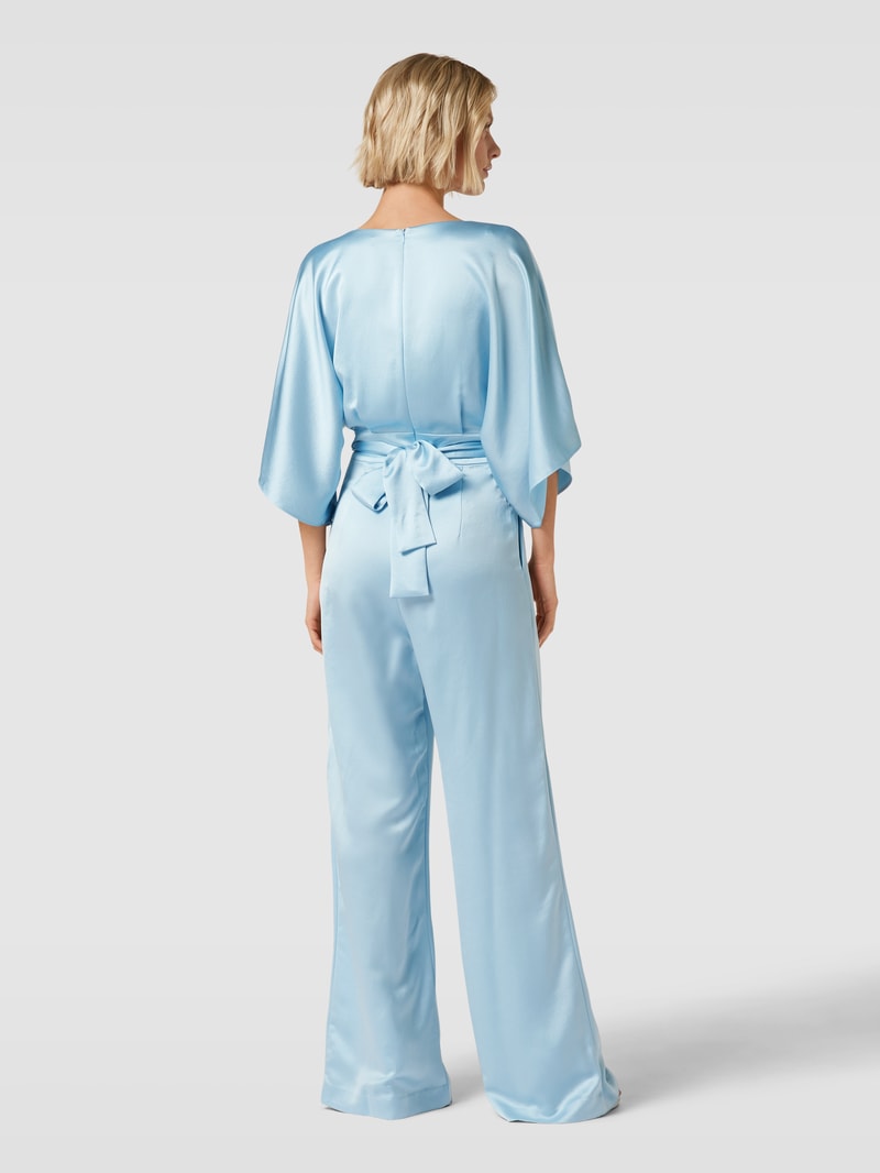 Jumpsuit mit V-Ausschnitt Modell 'Kalaisa' in hellblau