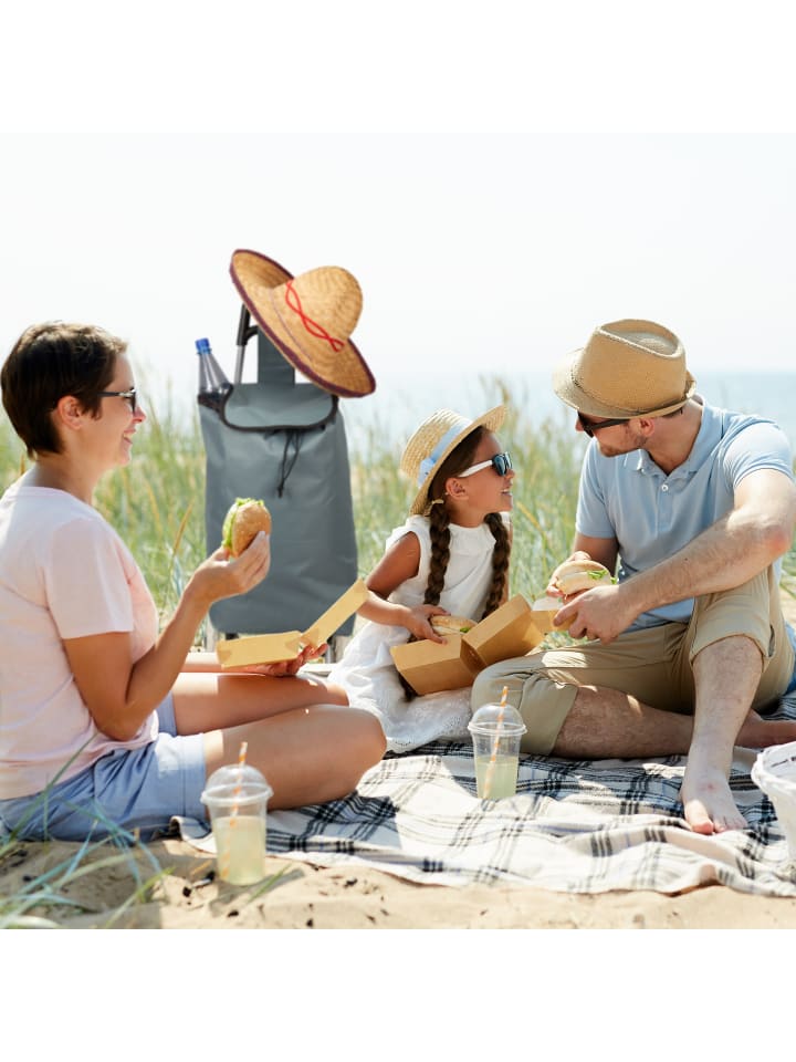 relaxdays Einkaufstrolley in Grau günstig kaufen onesize