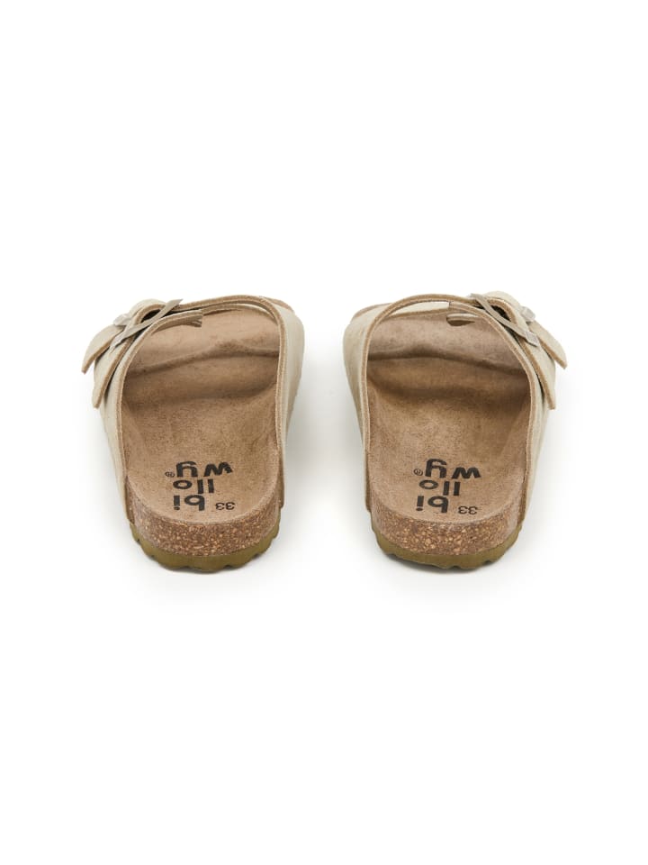 billowy Pantoletten  in khaki günstig kaufen