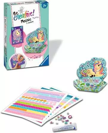 Mosaik Einhorn - Bastelset für Kinder ab 7 Jahren