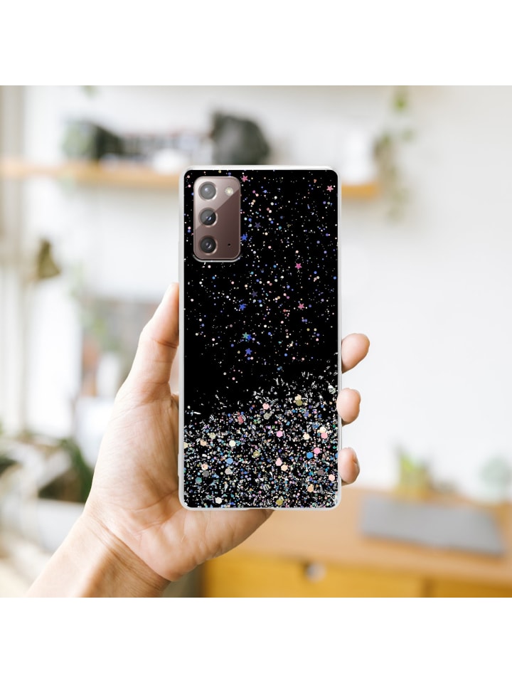 cadorabo Hülle für Samsung Galaxy NOTE 20 Glitter in Schwarz mit Glitter günstig kaufen onesize