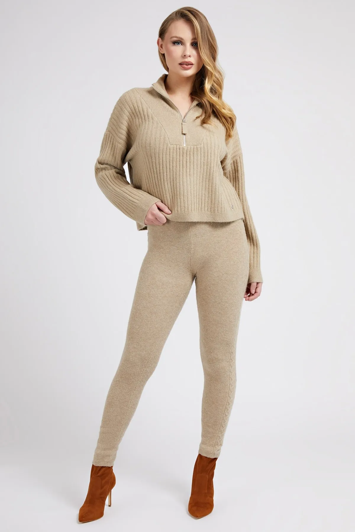 Guess  Leggings - Grau - Mittlerer Bund