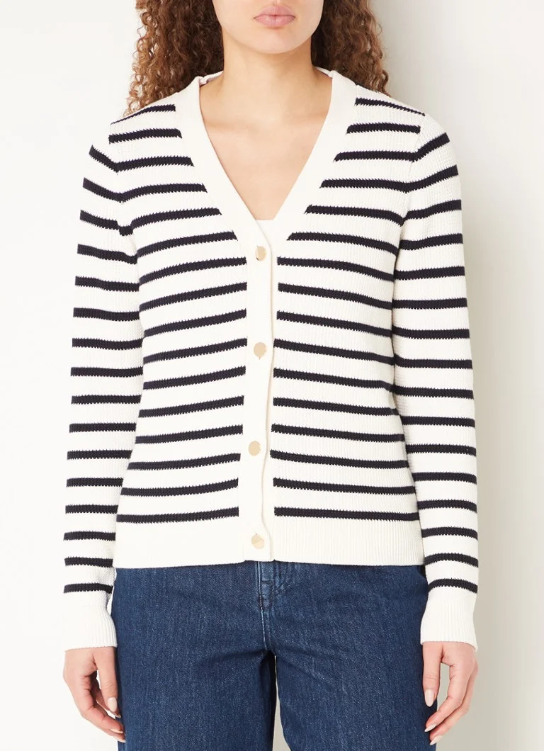 Cardigan cu dungi tricotate fin Chloe Phase Eight
