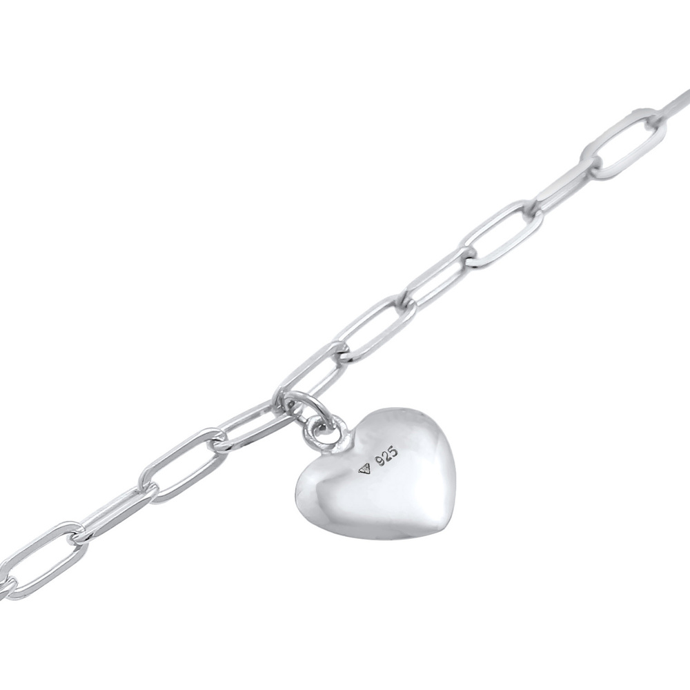 Elli Elli Bracelet Tendance ovale de Ladies Heart Love Links en argent sterling 925 Bracelet