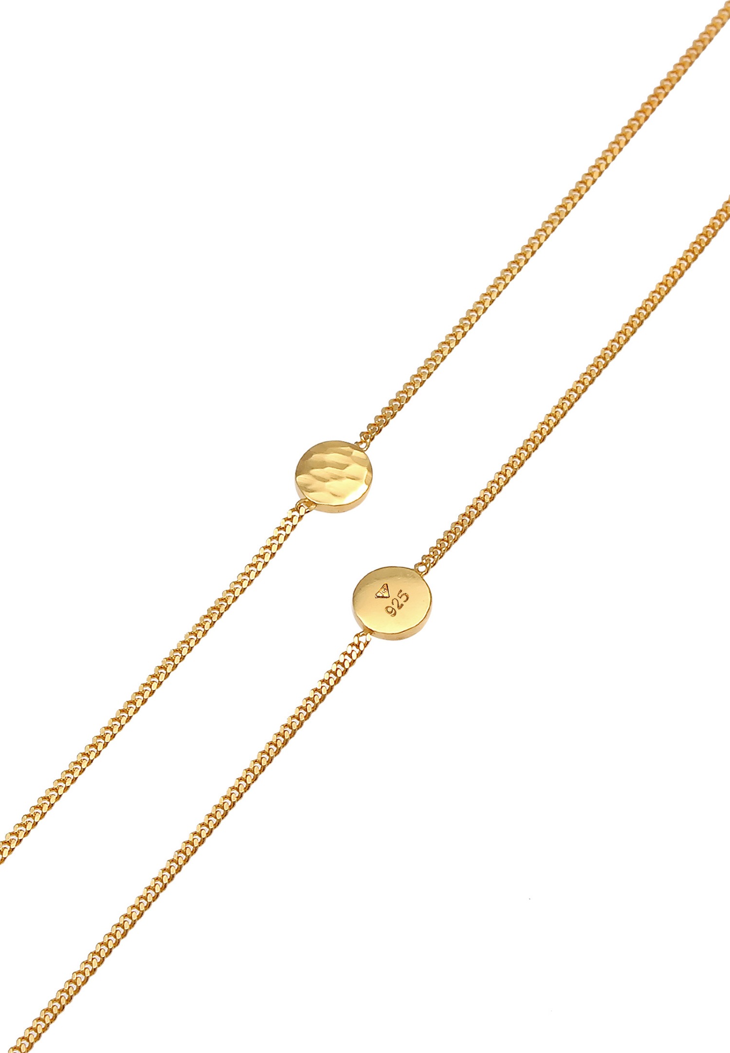 Círculo de placas Elli para mujer - Estilo geométrico - Tendencia básica en plata de ley 925