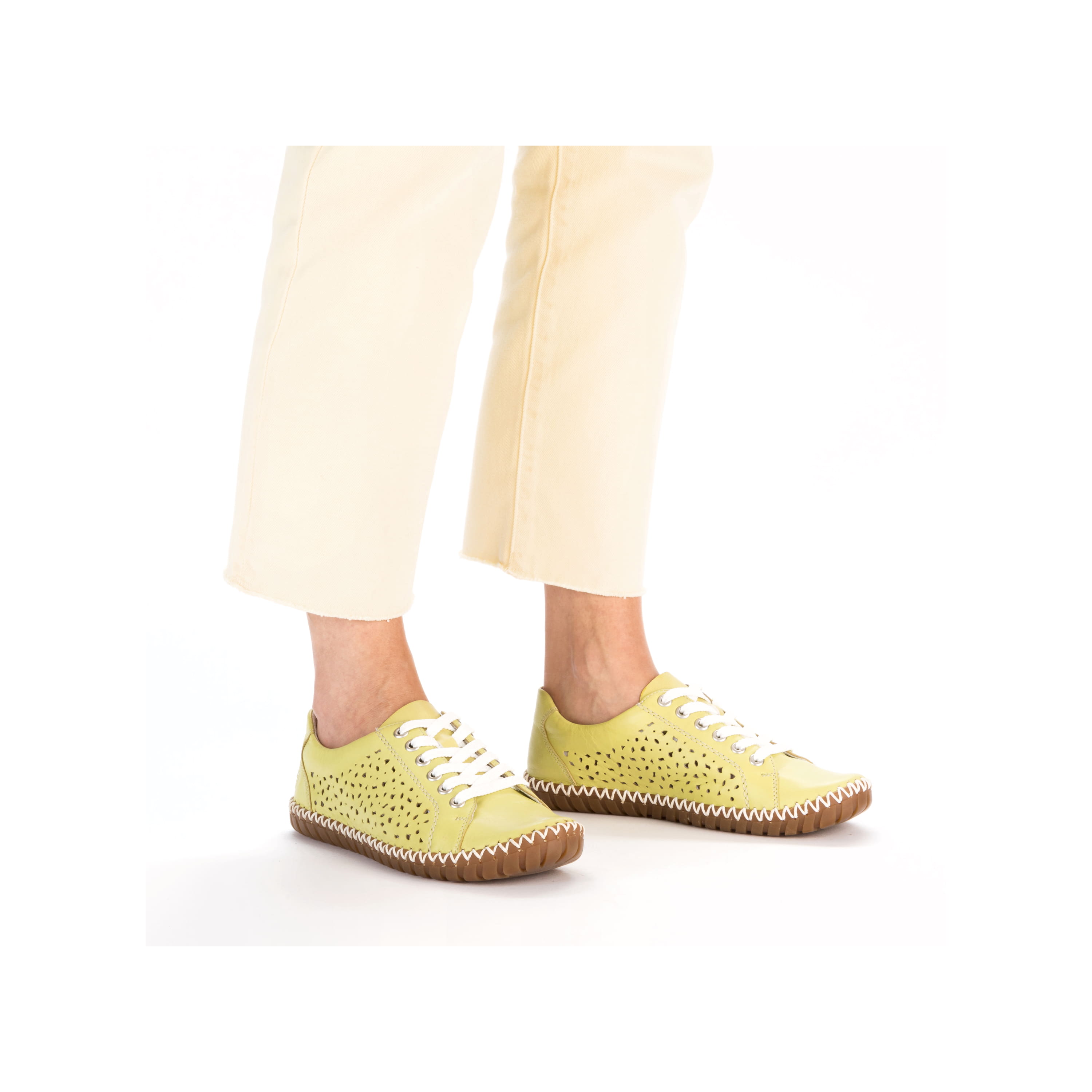 Rieker Damen Schnürschuhe hellgrün