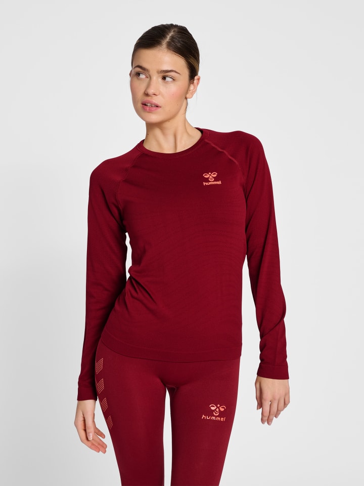 Hummel Hummel T-Shirt Raglanärmel Hmlongrid Damen in RHUBARB/NASTURTIUM günstig kaufen
