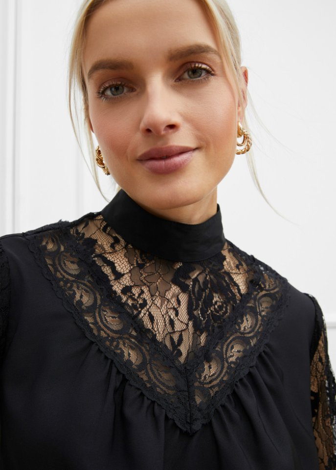 Bluse mit Spitze